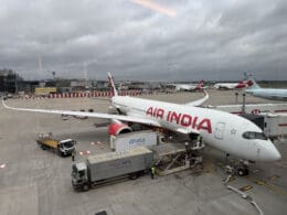 an airplane at an airport
