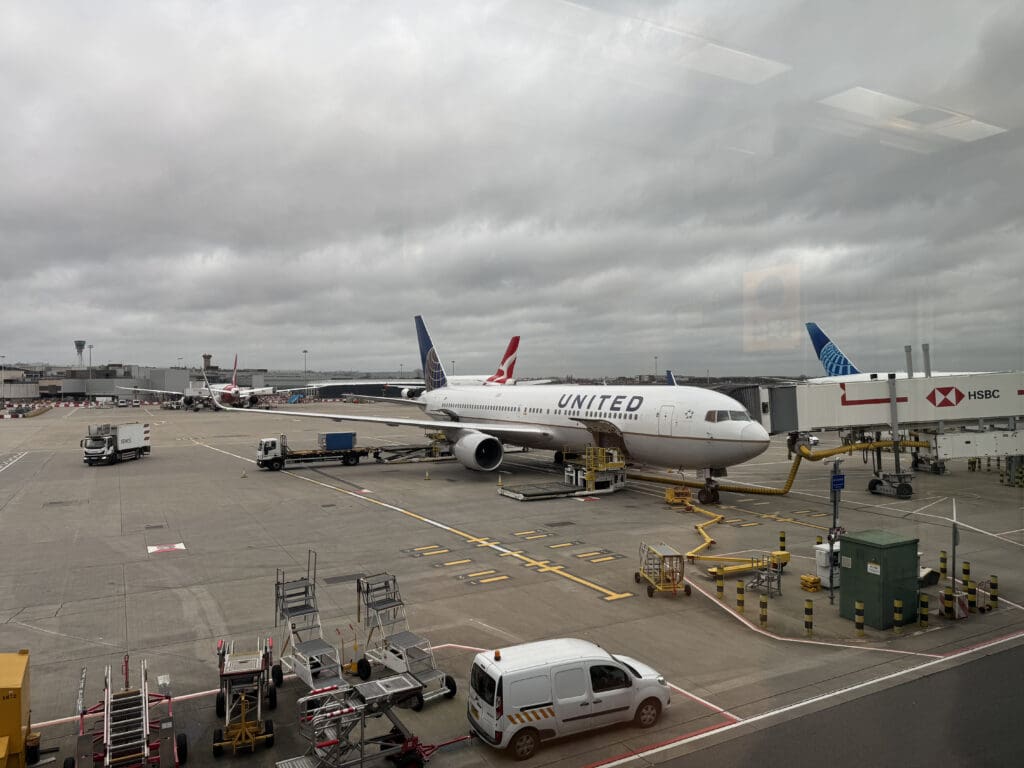 an airplane at an airport