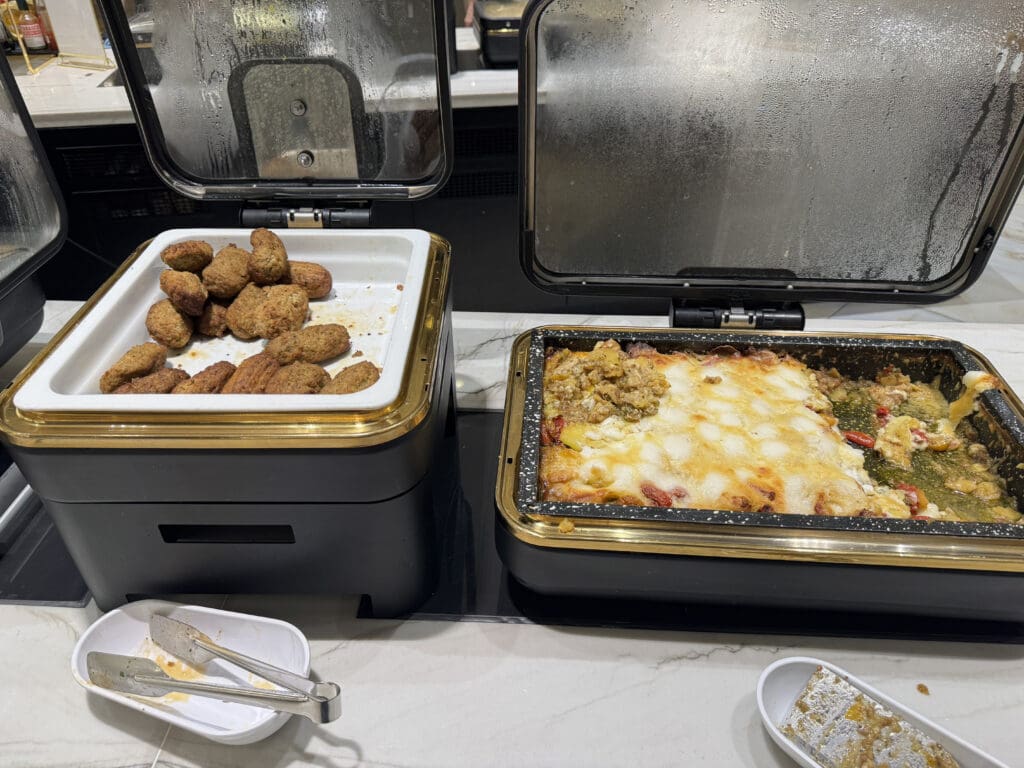 food in containers with open lid