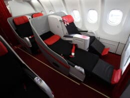 a row of seats in an airplane