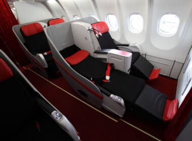 a row of seats in an airplane