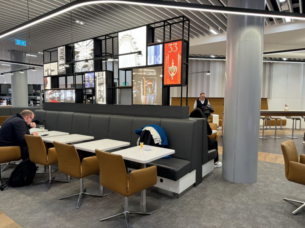 a restaurant with tables and chairs