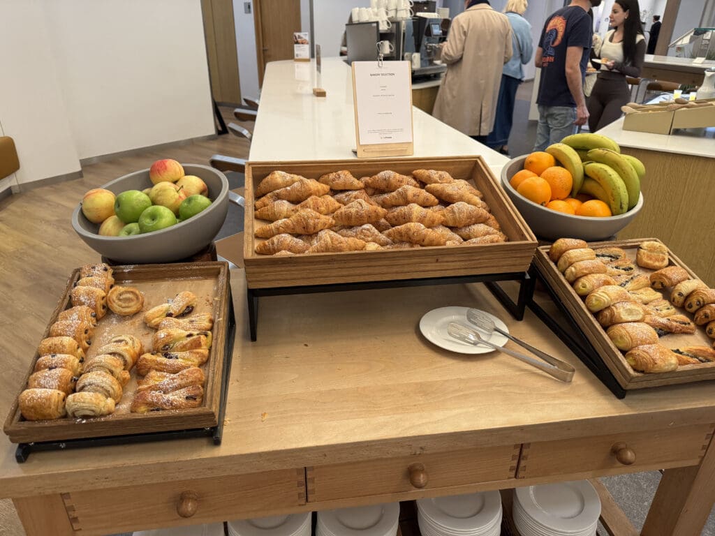 a table with food on it