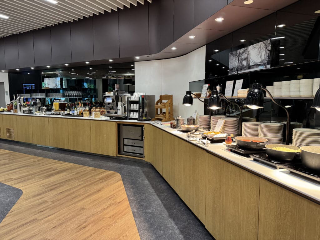 a food buffet in a restaurant