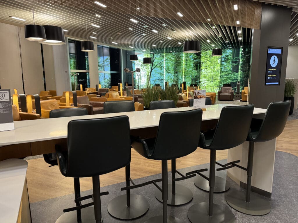 a room with chairs and a table