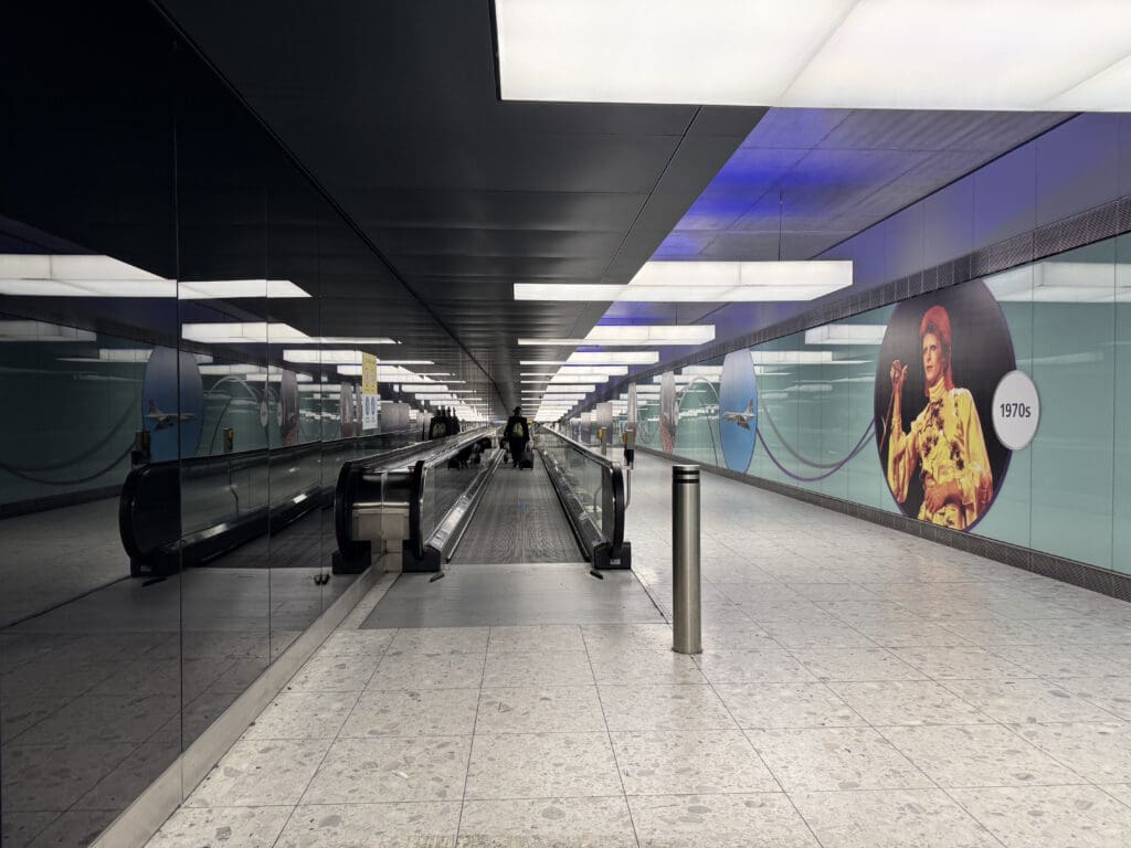 a escalator in a airport