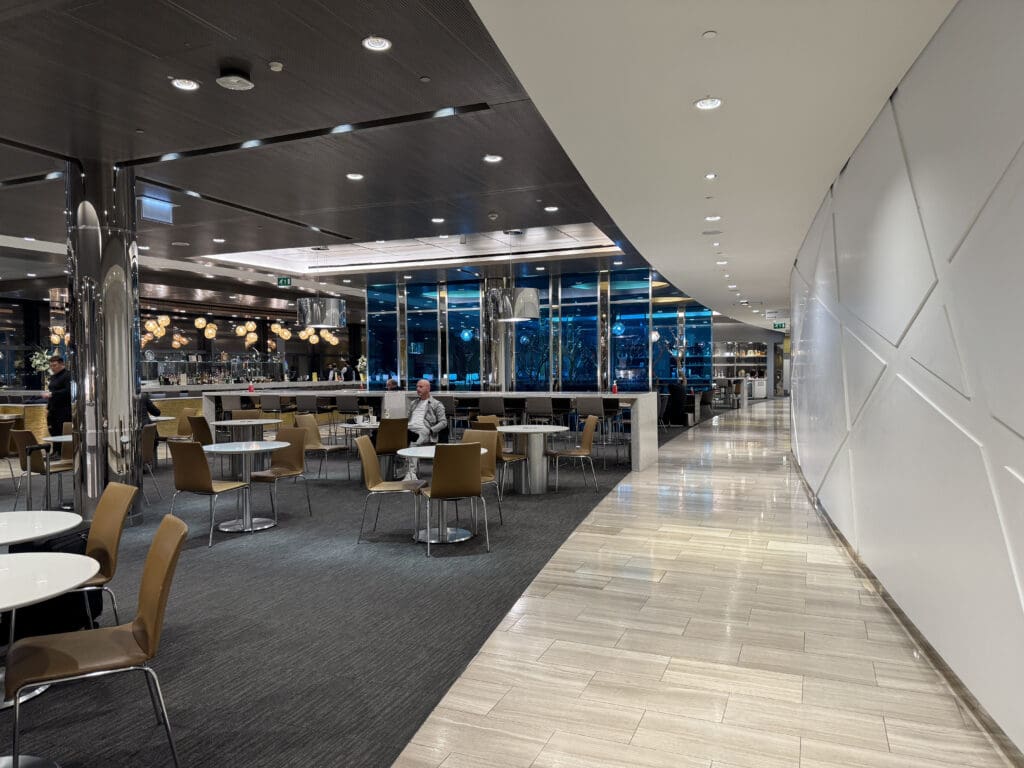 a room with tables and chairs