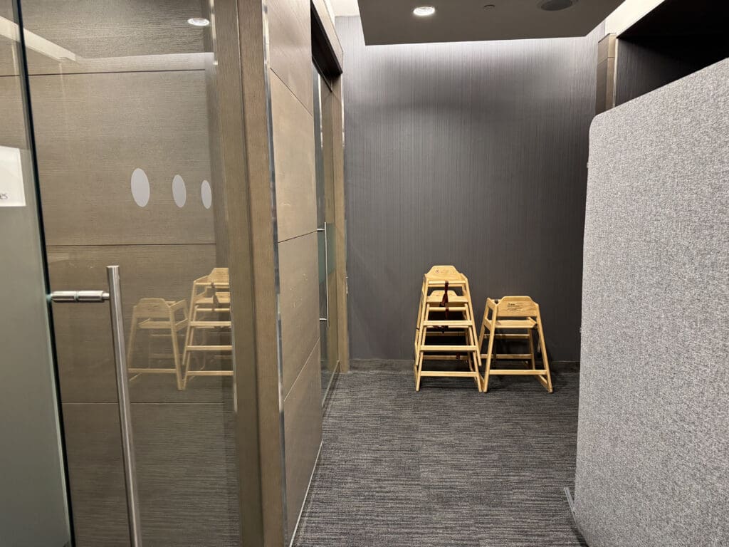 a room with a few chairs