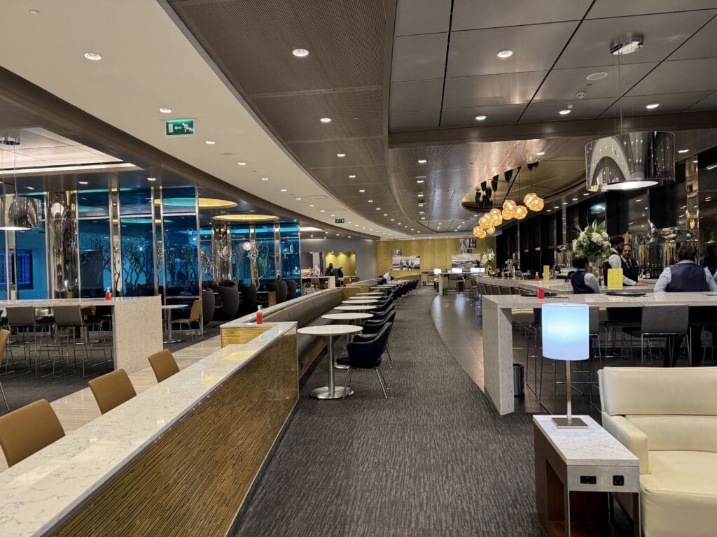 a room with tables and chairs