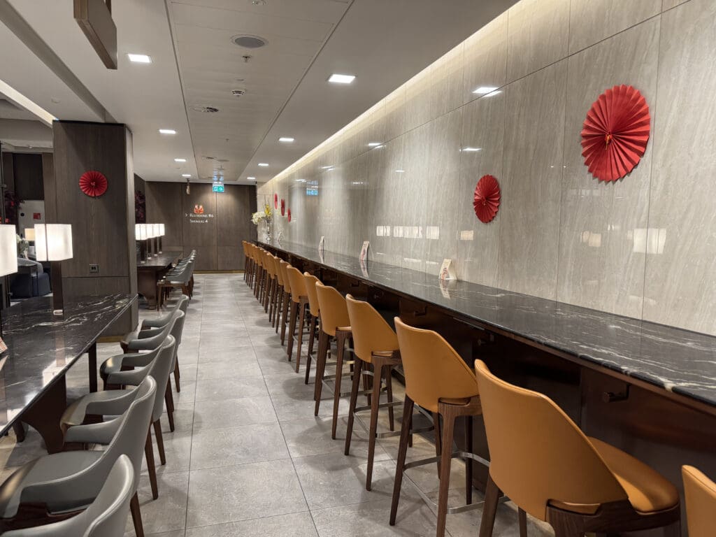 a room with chairs and a table