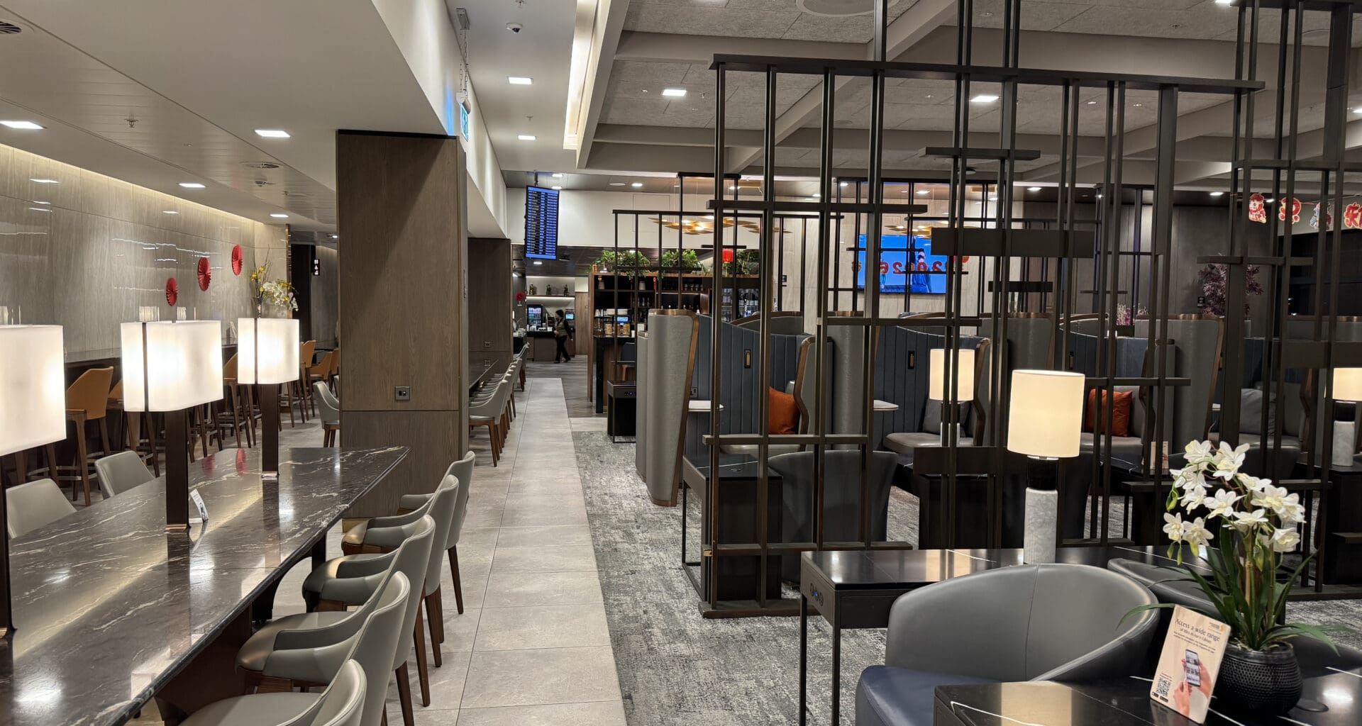 a room with chairs and tables