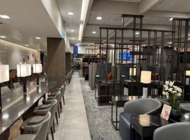 a room with chairs and tables