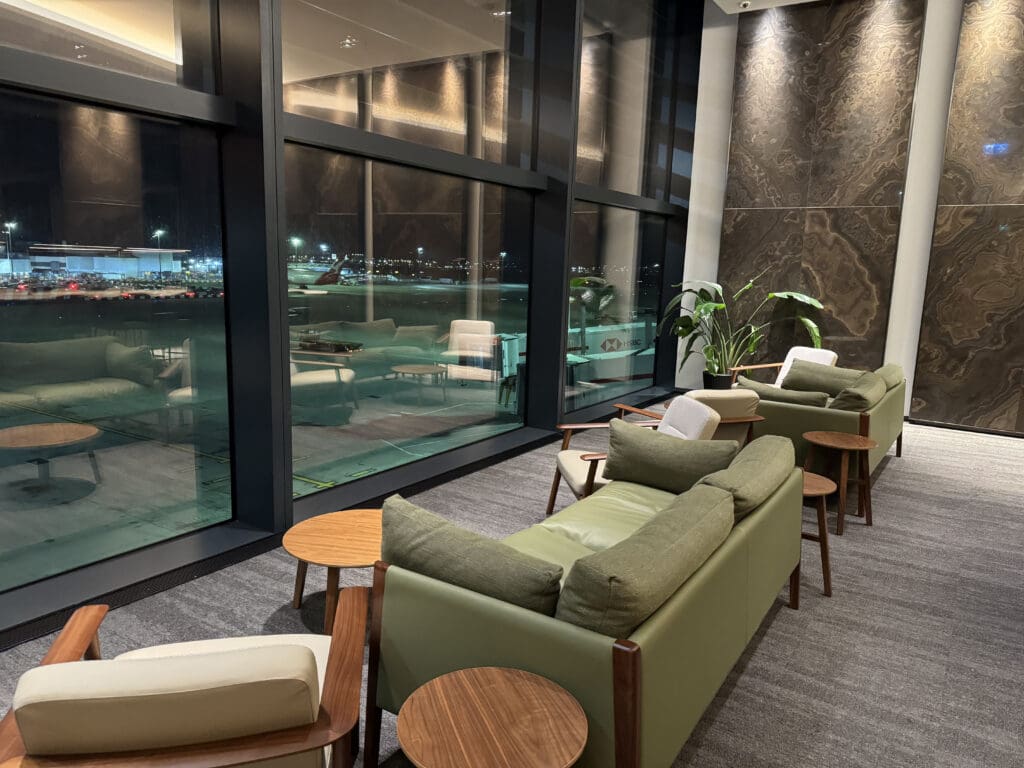 a room with a large window