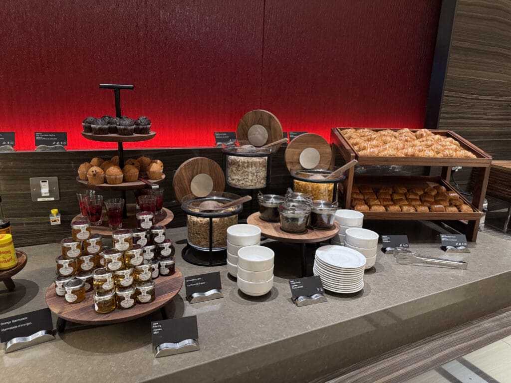 a table with food on it