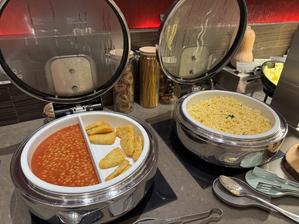 food in a container with a lid open