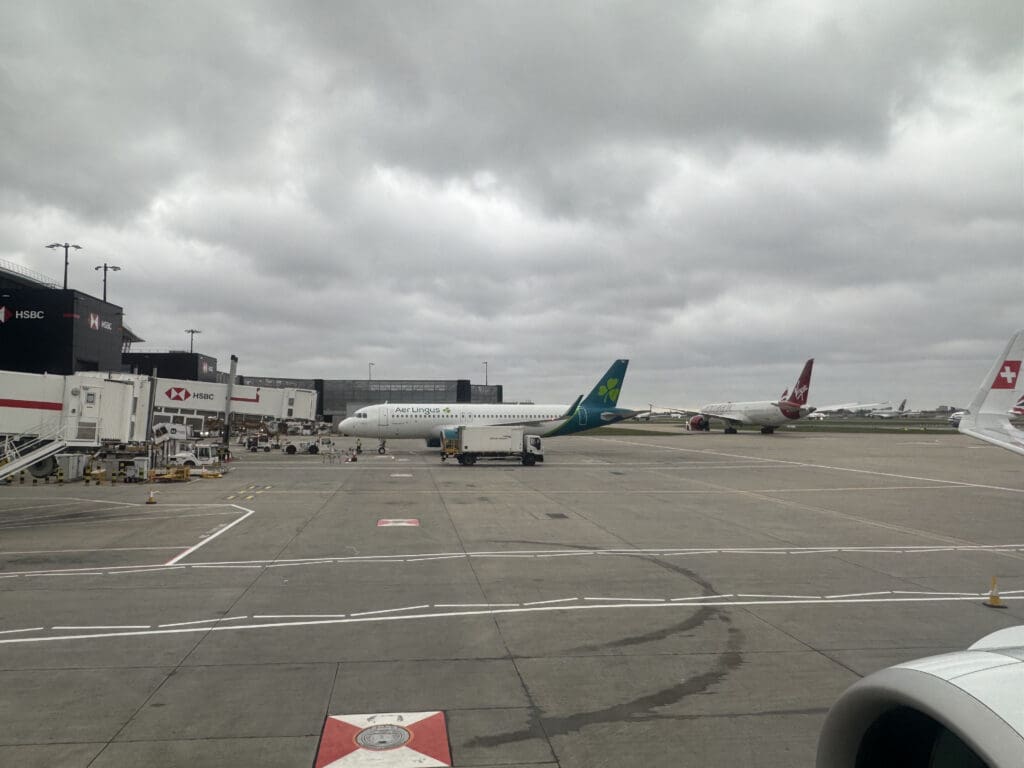 airplanes on a runway