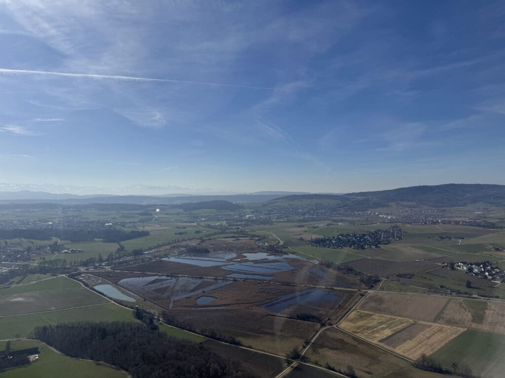 a aerial view of a landscape