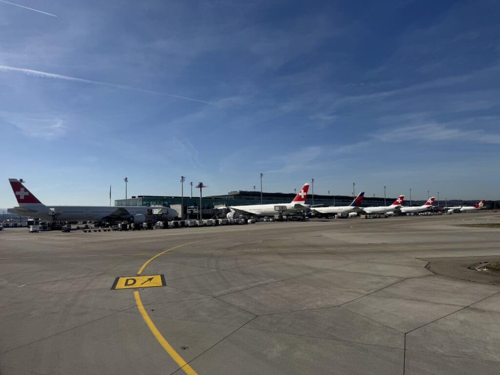 airplanes on a runway