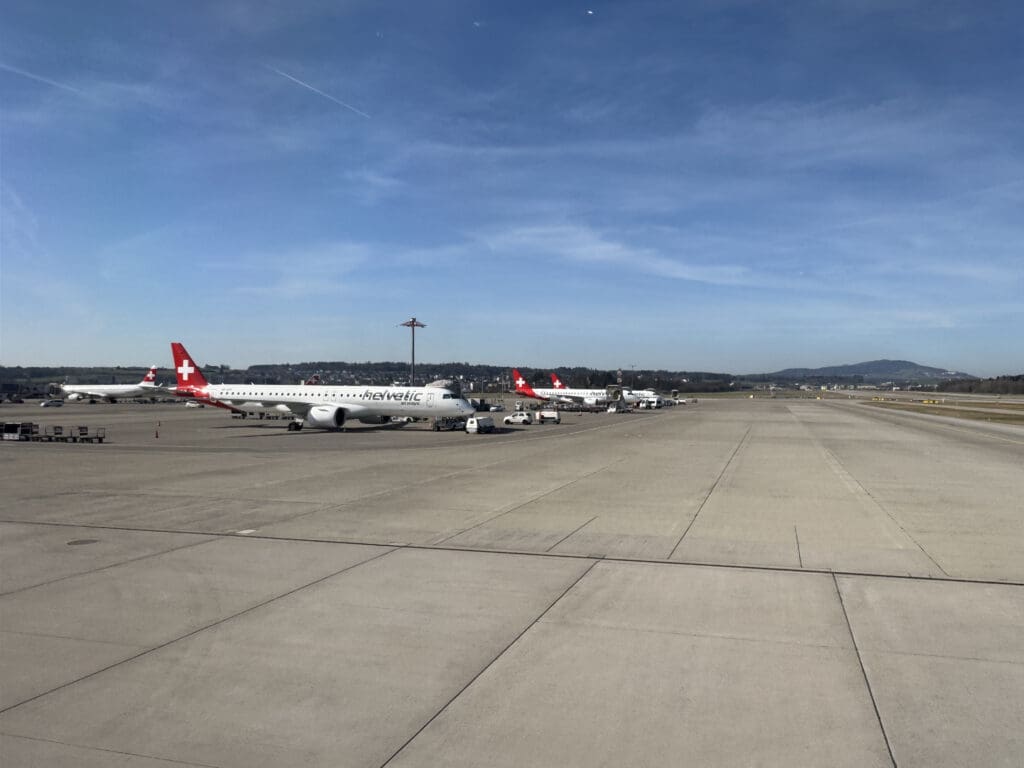 airplanes on a runway