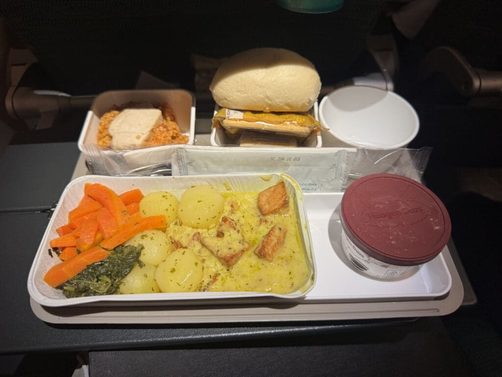 a tray of food on a tray