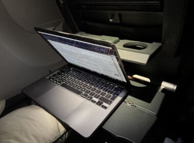 a laptop on a table