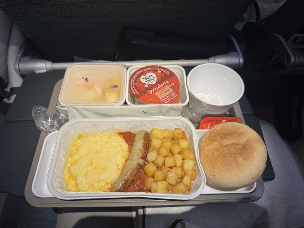 a tray of food on a tray