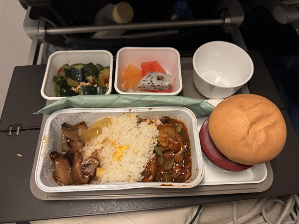 a tray of food on a tray