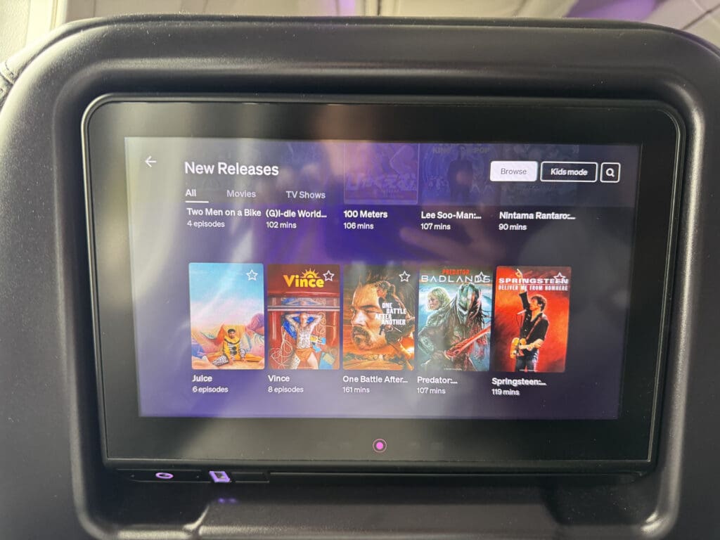 a screen with a video game on it