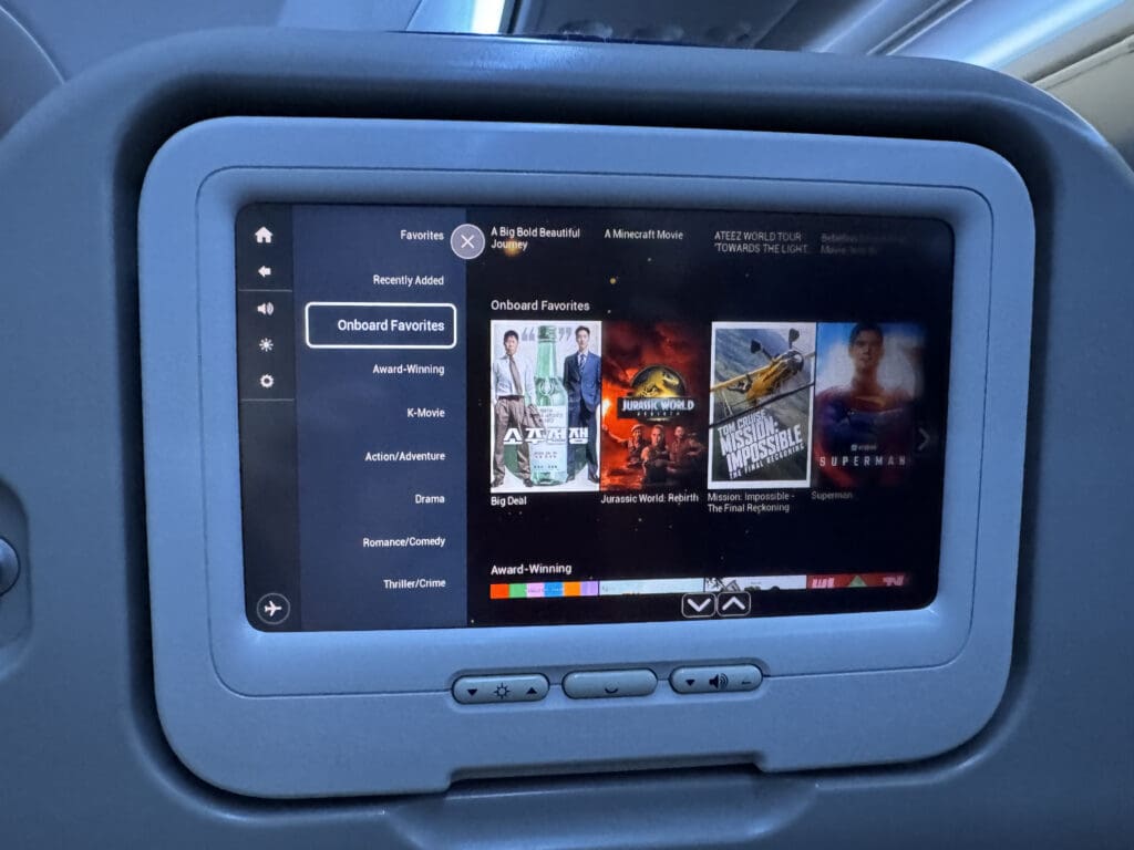 a screen on a plane