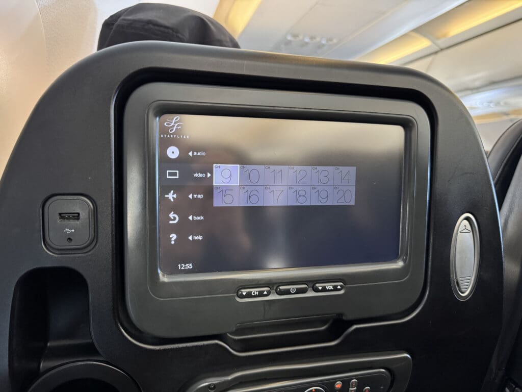 a screen on a vehicle