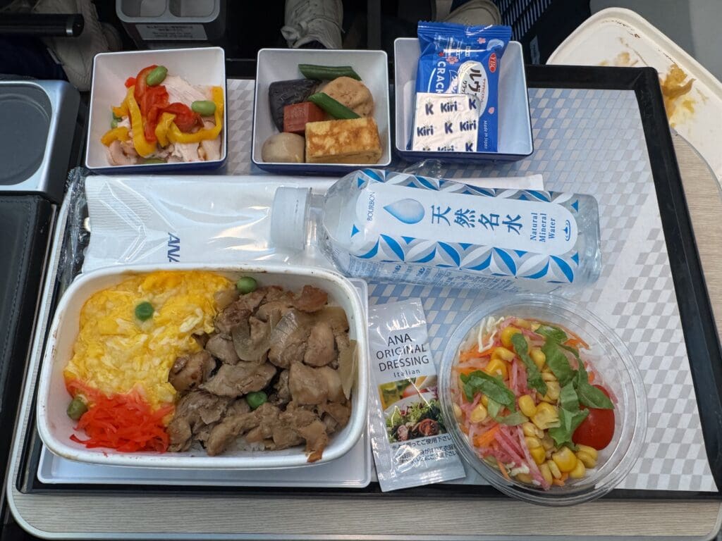 a tray of food on a table